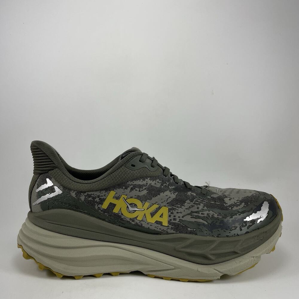 Hoka Stinson 7 Trail Running Shoes Mens Size 12 D Olive Haze/Forest Cover Low